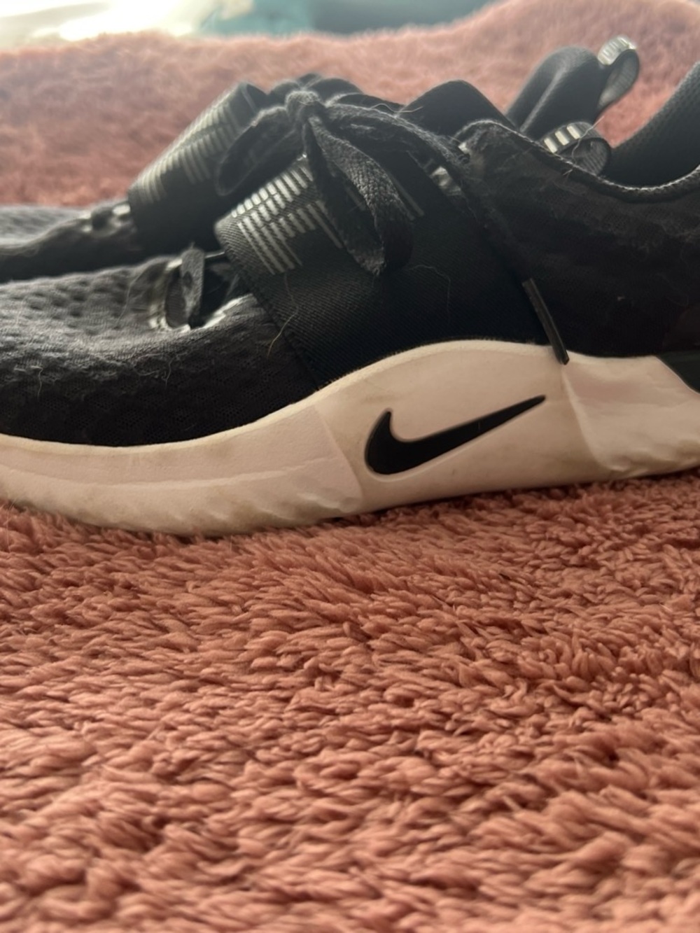 Nike Black and White Slip-On Training Shoes